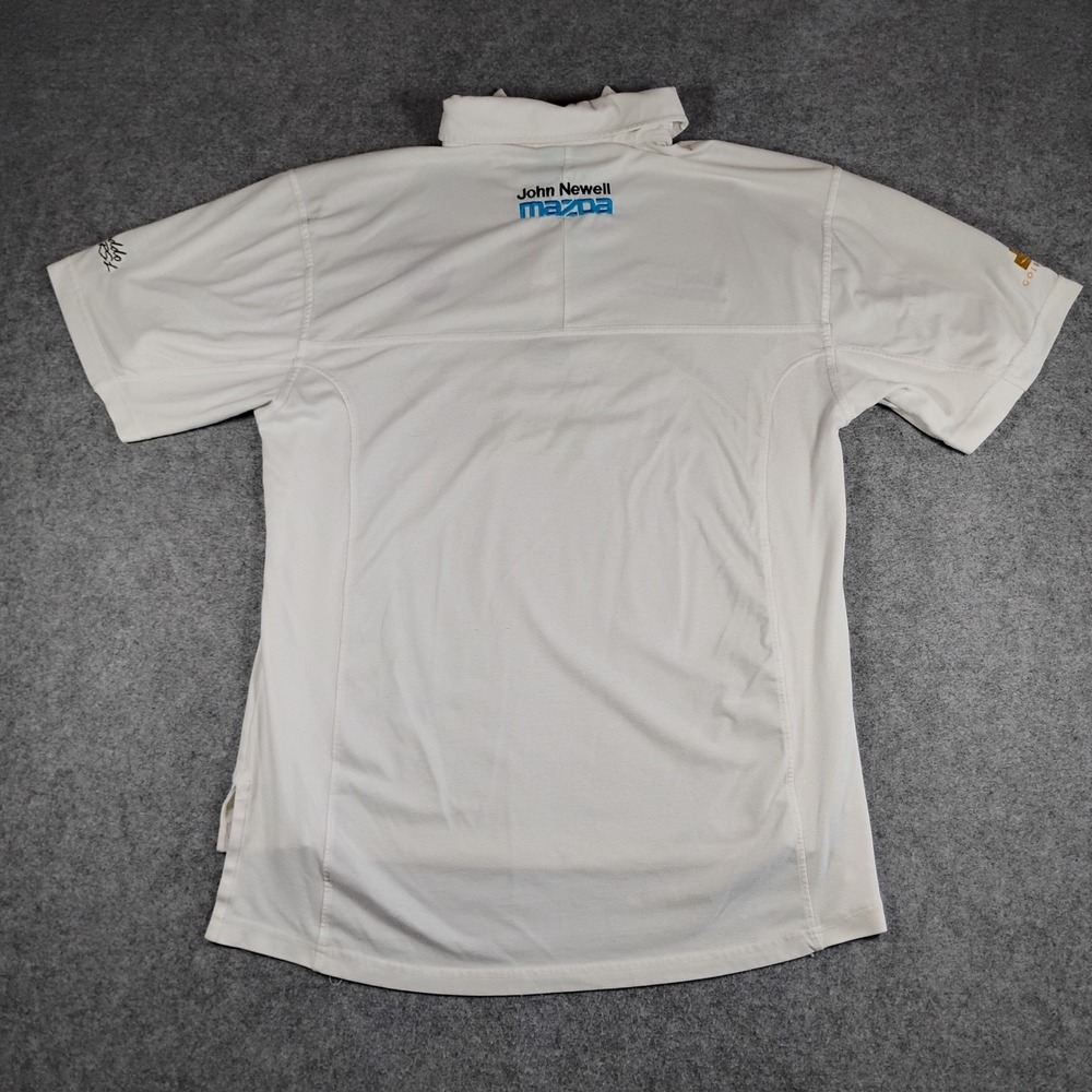ISC Easts Cricket Mens White Short Sleeve Polo Shirt Sponsor Logos Size L - Picture 13 of 15